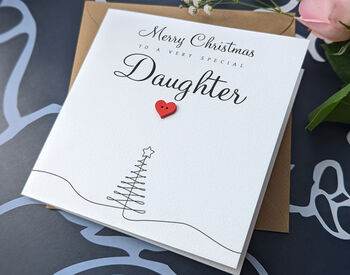 Personalised Handmade Christmas Card For Special Daughter, 3 of 4