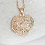 9ct Yellow Gold Love You Always Heart Locket, thumbnail 1 of 10