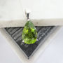 Round Peridot Silver Necklace, thumbnail 4 of 5