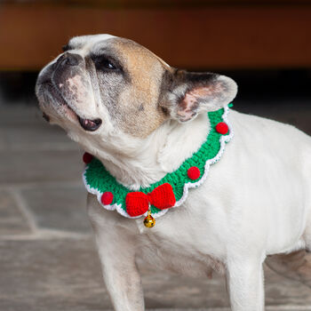 Crocheted Christmas Pet Collar, 6 of 9