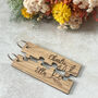 Oak Personalised Keyring For Couples, thumbnail 1 of 4