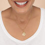 Engraved Gold Plated Leo Zodiac Necklace, thumbnail 3 of 8