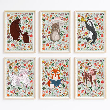 Woodland Animal Name Print Set, 5 of 12