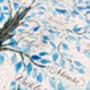 Winter Blue Personalised Family Tree Print, thumbnail 7 of 8
