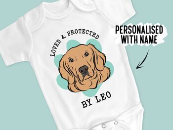 Golden Retriever Baby Onesie, 2 of 6