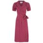 Peggy Dress In Wine Polka Dot 1940s Vintage Style, thumbnail 1 of 2