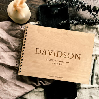 Personalised Classic Wedding Guest Book, 10 of 10