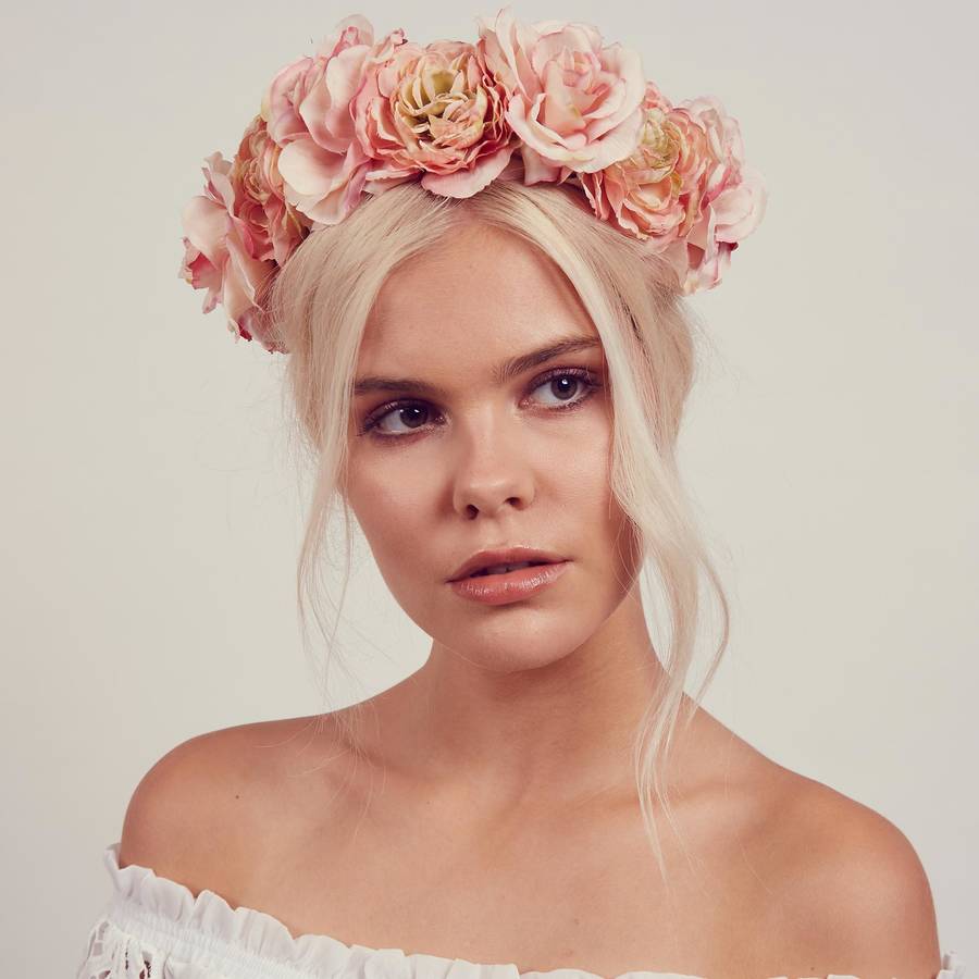 blossom floral rose crown headband by rock 'n rose | notonthehighstreet.com