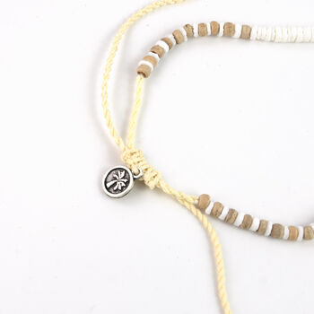 'Love Is Here' Natural Stone, Pearl And Shell Necklace, 10 of 10