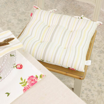 Helmsley Blush Floral Padded Seat Cushions, 4 of 4