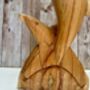 Hand Carved Wooden Teak Dolphin Sculpture 30cm Ornament Figurine Gift, thumbnail 8 of 9