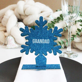Personalised Snowflake Christmas Place Setting, 5 of 6
