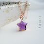 February Birthstone Amethyst Star Necklace, thumbnail 1 of 11