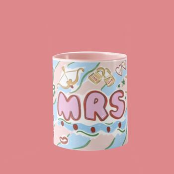 Mrs Pink Coffee Mug – Wedding Or Bridal Gift For Her, 5 of 5