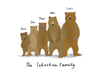 Personalised Bear Family Print, 2 of 4