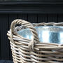 Extra Large Zinc Lined Rattan Planter, thumbnail 6 of 6