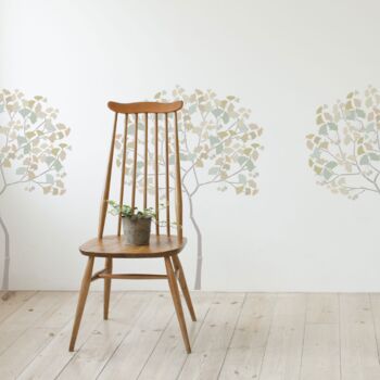 Round Tree With Ginko Leaves Stencil Pack, 3 of 9