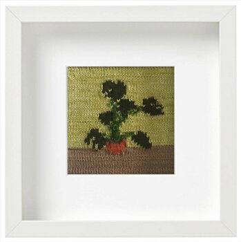 Monstera Cheese Plant Framed Knitted Art, 3 of 7