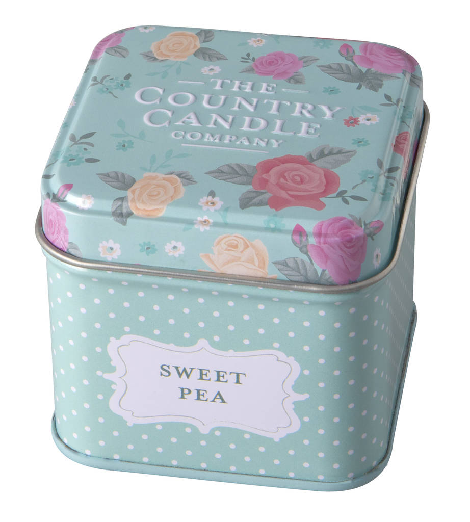 vintage floral tin candle by the country candle company