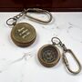 Personalised Bronze Compass Keyring, thumbnail 1 of 12
