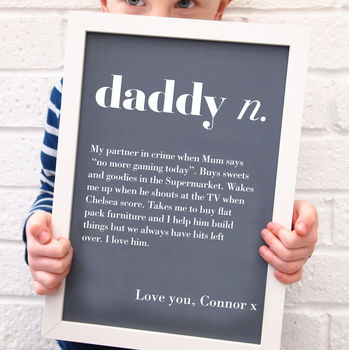 Personalised Dad Or Daddy Dictionary Print, 5 of 6