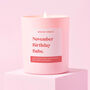 Funny Birthday Gift Pink Candle November Birthday Babe, thumbnail 1 of 3