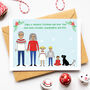 Personalised Family Portrait Christmas Card Pack, thumbnail 2 of 8