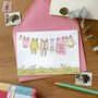 Personalised Pink New Baby Washing Line Card, thumbnail 1 of 6