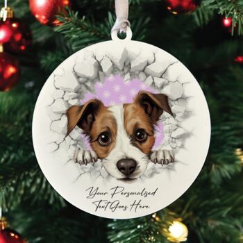 Personalised Christmas Jack Russell Break Through, 3 of 10