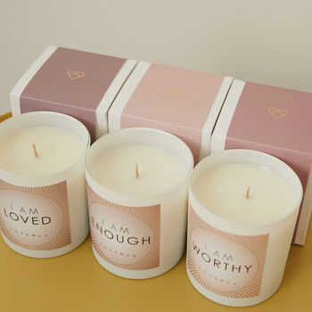 You Are Loved Worthy And Enough Candle Gift Box, 2 of 6