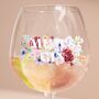 Personalised Floral Balloon Gin Glass, thumbnail 1 of 4