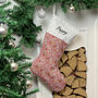 Personalised Cats Christmas Stocking In Pink, thumbnail 5 of 7