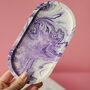 Marble Oval Jesmonite Trinket Tray, thumbnail 3 of 7