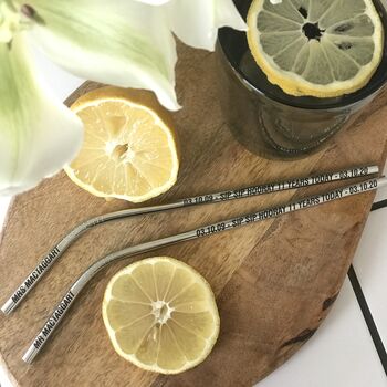 Personalised Stainless Steel Drinking Straws, 5 of 11