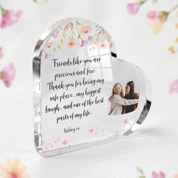 Personalised Floral Best Friend Heart Plaque, 5 of 5