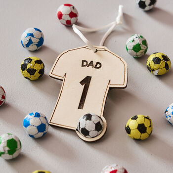 Chocolate Football Shirt Decoration Christmas Stocking Filler, 3 of 3
