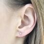 Starfish Earrings Silver, thumbnail 2 of 3