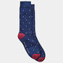 Men's Three Sock Gift Box Navy And Wine, thumbnail 4 of 5