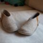 Personalised Handmade Felt And Leather Slippers, thumbnail 2 of 11