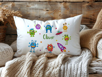Kids Personalised Monster Theme Pillowcase, 2 of 6