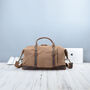 Leather Holdall Weekend Bag With Luggage Tag, thumbnail 12 of 12