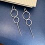 Gold Plated Sterling Silver Double Circle Ear Cuff, thumbnail 5 of 7