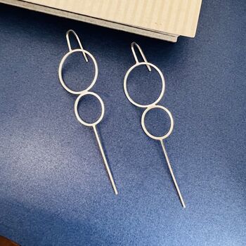Gold Plated Sterling Silver Double Circle Ear Cuff, 5 of 7