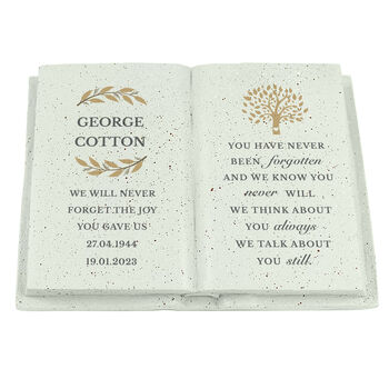 Personalised Family Tree Memorial Resin Book, 3 of 6