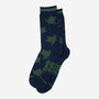 Swimming Sea Turtles Bamboo Socks Men's Navy Green, thumbnail 2 of 4