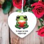 Personalised Frog Valentine's Hanging Gift, thumbnail 1 of 2