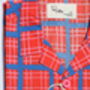 Organic Cotton Can Vibe Red Tartan Unisex Pyjama, thumbnail 5 of 7