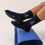 You Are Driving Me Navy Bamboo Socks, thumbnail 1 of 3