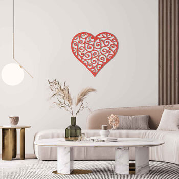 Modern Wooden Heart Romantic Touch For Home Walls, 8 of 11