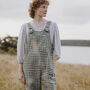 Gingham Dungarees Pea, thumbnail 1 of 4